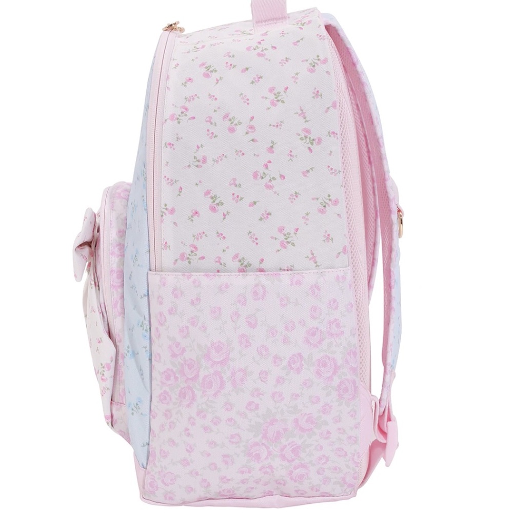 LoveShackFancy school girls floral backpack pastel pink blue w bow PB - Picture 3 of 6